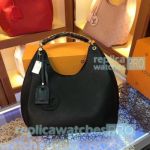 Top Quality Clone L---V Black Taurillon Leather Ladies Shoulder Bag